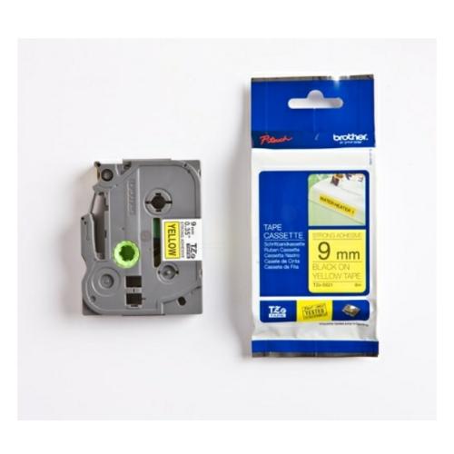 Brother tape TZES621 noir sur jaune, 9mm, laminé