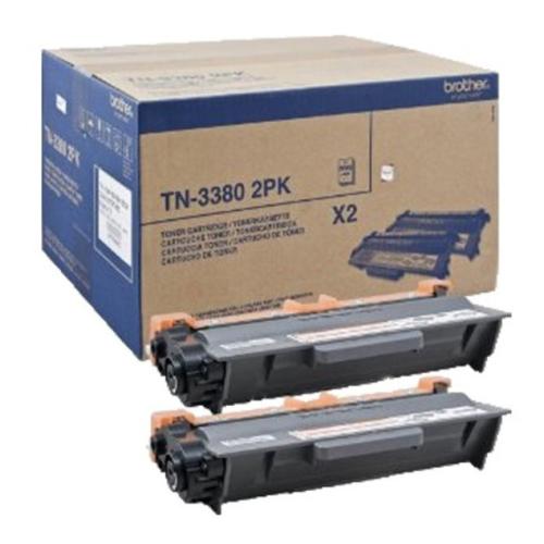 Brother toner TN3380TWIN, TN33802PK noir (Double Pack, grande capacité)