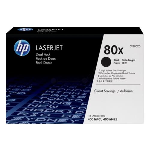 HP toner CF280XD, 80X noir (Double Pack, grande capacité)