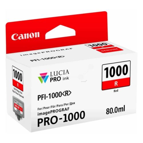 Canon cartouche d'impression 0554C001, PFI1000R rouge