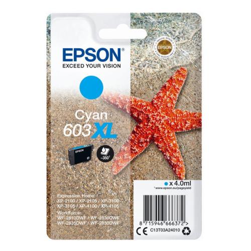 Epson cartouche d'impression C13T03A24010, 603XL cyan (grande capacité)