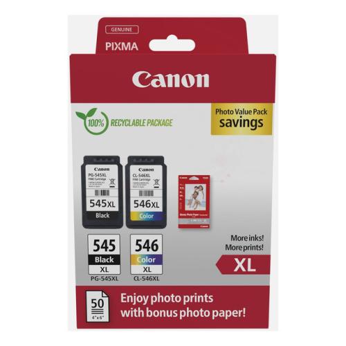 Canon cartouche d'impression 8286B012, PG545+CL546XL noir / couleur (Double Pack, multipack, grande capacité)